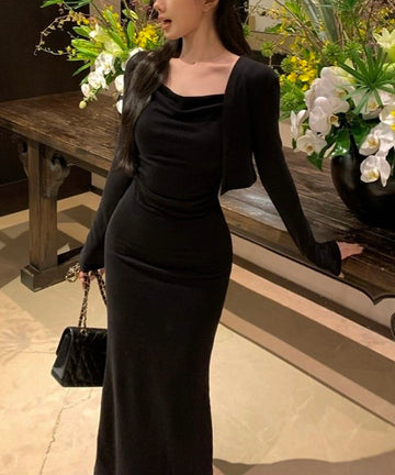 Solid Cami Dress & Shrug Set